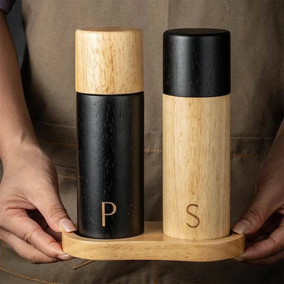 Premium Oak Pepper Grinder with Adjustable Ceramic Rotor