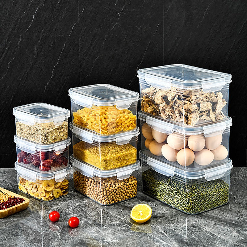 Kitchen food sealed preservation box fruit and vegetable drainage plastic storage box with lid - Korvel