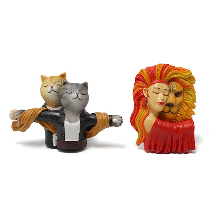 Resin Couple Cat and Beast Car Aromatherapy Clip