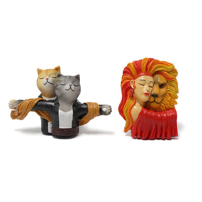 Resin Couple Cat and Beast Car Aromatherapy Clip