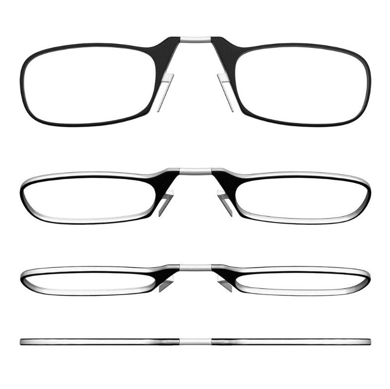 Nose clip presbyopic glasses keychain ultra lightweight carrying elderly glasses wallet glasses reading glasses - Korvel