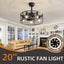 19.7-Inch Classic Ceiling Fan with Light