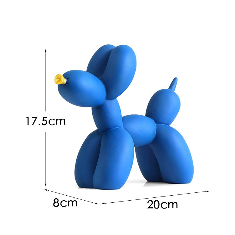 New black and white plaid balloon dog ornaments creative TV cabinet wine cabinet living room porch resin crafts - Korvel