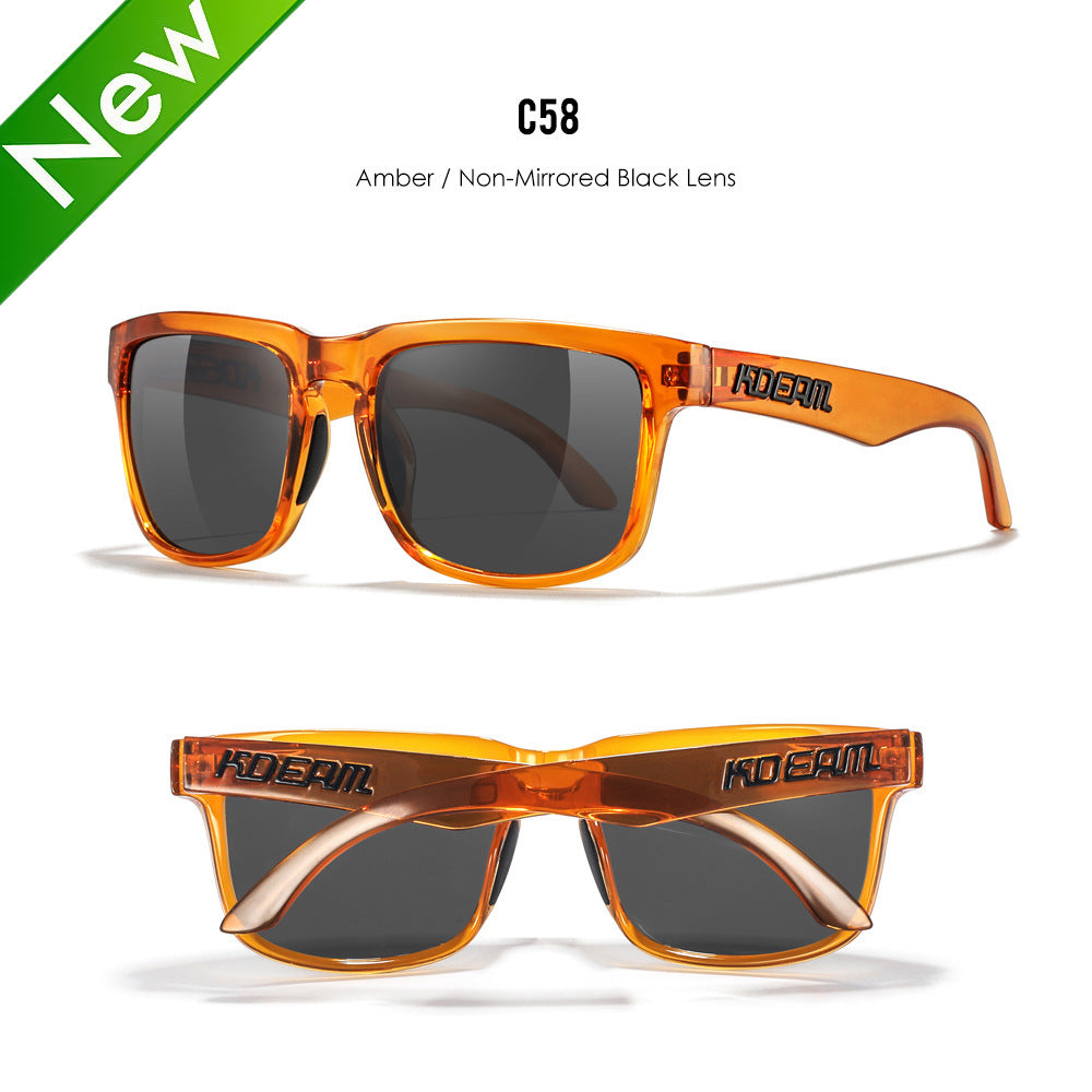Classic polarized sunglasses for men and women ultra light driving glasses colorful real film sunglasses - Korvel
