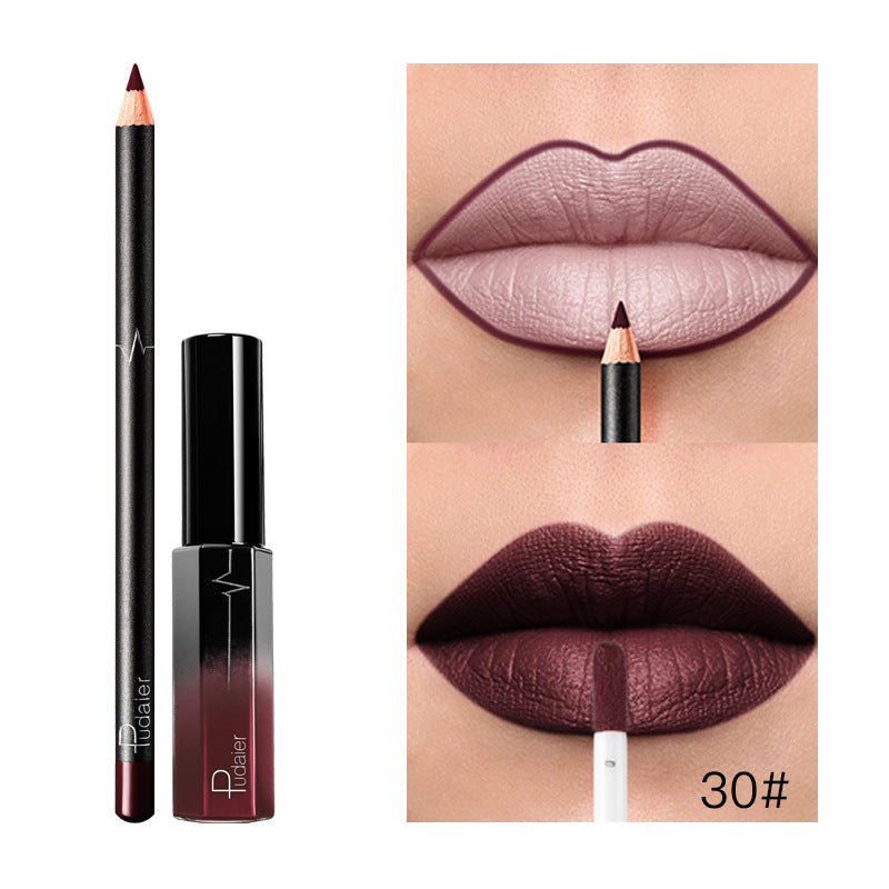 Pudaier 36 Color Matte Lip Gloss & Liner Set
