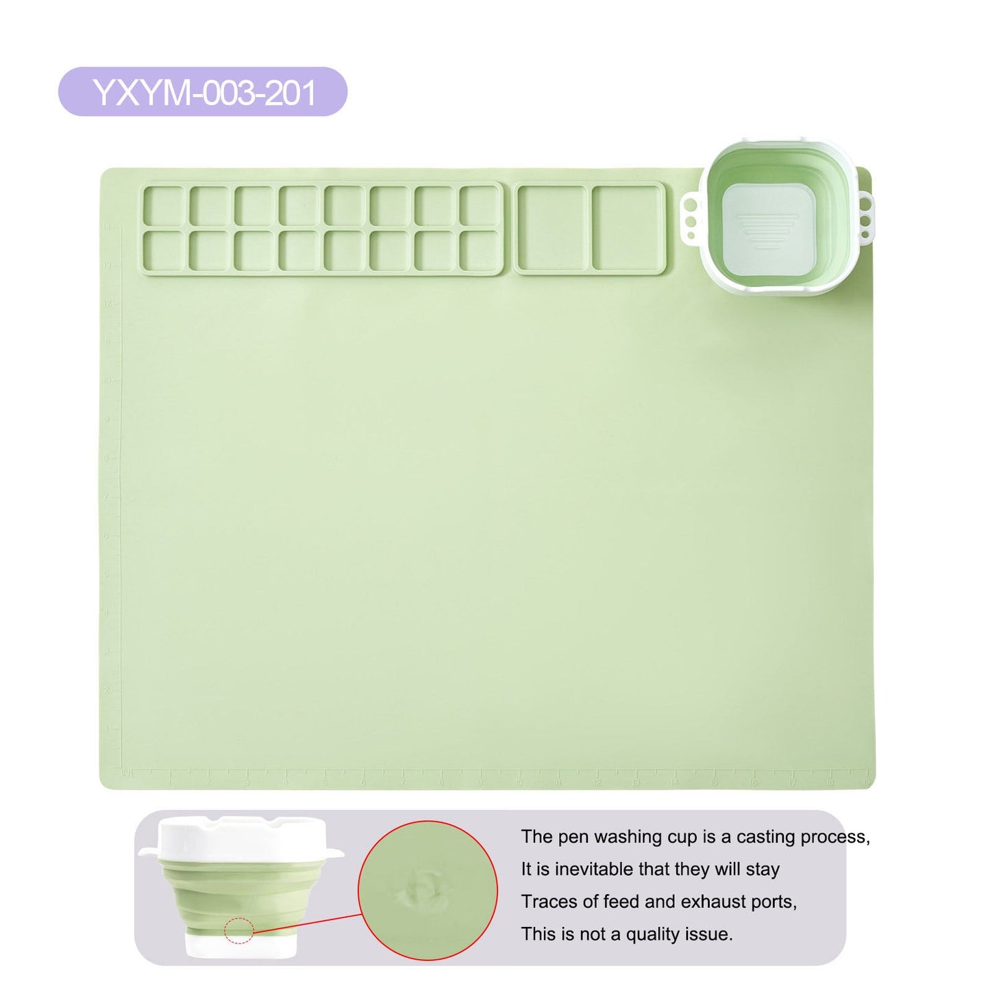 Silicone painting pad, simple solid color art painting pad, children's graffiti pad, washable watercolor color matching silicone - Korvel