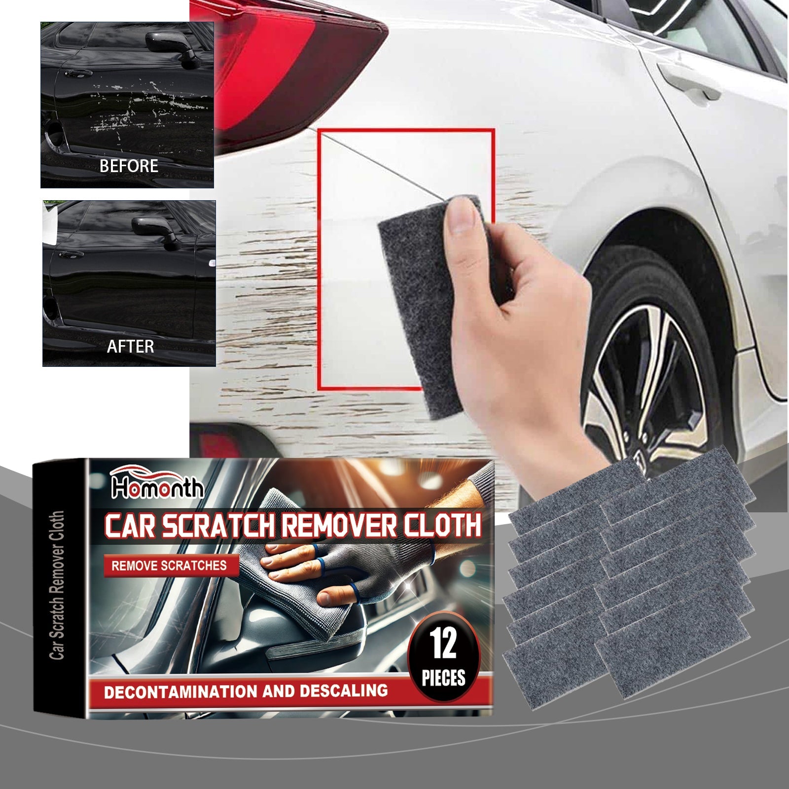 Car Scratch Remover Cloth, Car Scratch Repair Cloth Quick Scratch Repair Convenient Cloth - Korvel