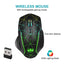 Wireless charging illuminated gaming mouse with anti sleep function automatic cursor movement to prevent computer screen lock - Korvel