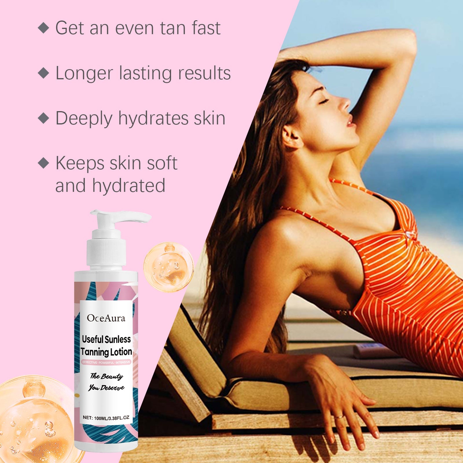 Tanning Lotion Summer Outdoor Gentle Moisturizing Refreshing Repair Gel For Wheat Tan Skin - Korvel