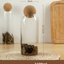 Food Storage Glass Jar with Wood Lid Ball Clear - Korvel