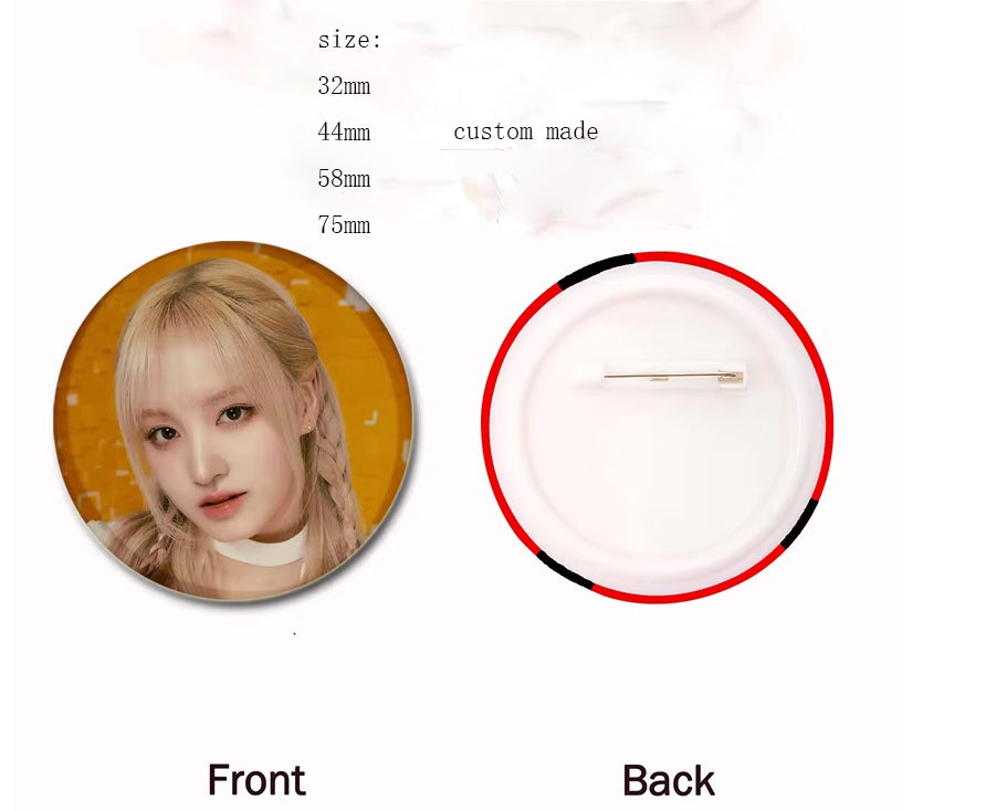 Botones de Pinback de Estrella de Anime Personalizados