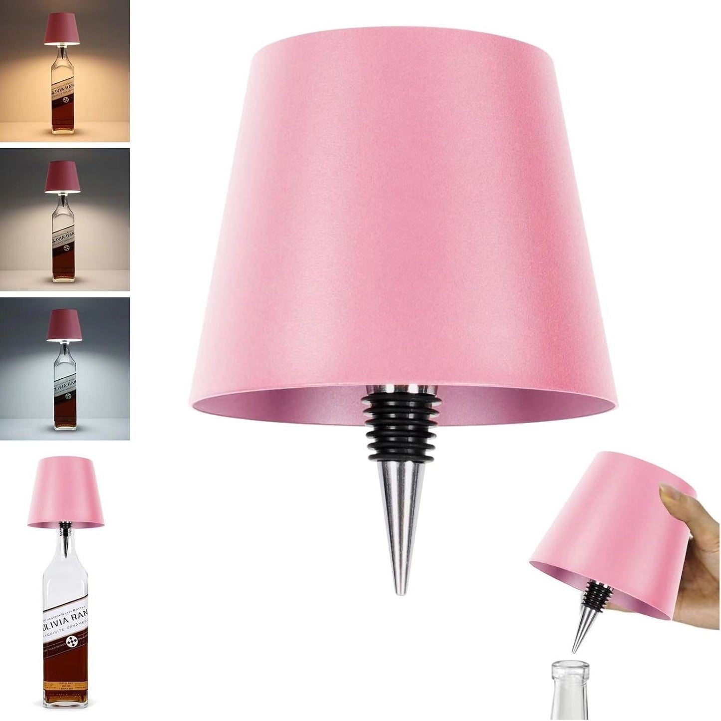 Luz Creativa de Botella de Vino LED - Lámpara RGB Recargable