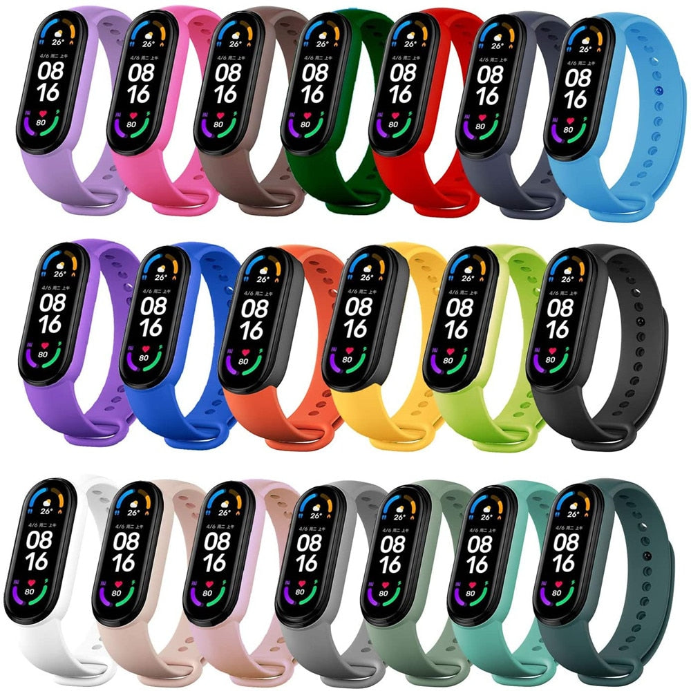 Bracelet en silicone premium pour Xiaomi Mi Band 3-7