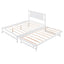 Lit plateforme de taille complète avec trundle ajustable - Blanc