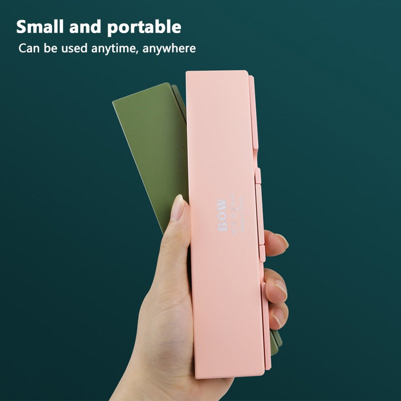 Mini Folding Keyboard Wireless Bluetooth-compatible Keyboard Foldable Keypad For Laptop Windows Android Tablet ipad Phone - Korvel