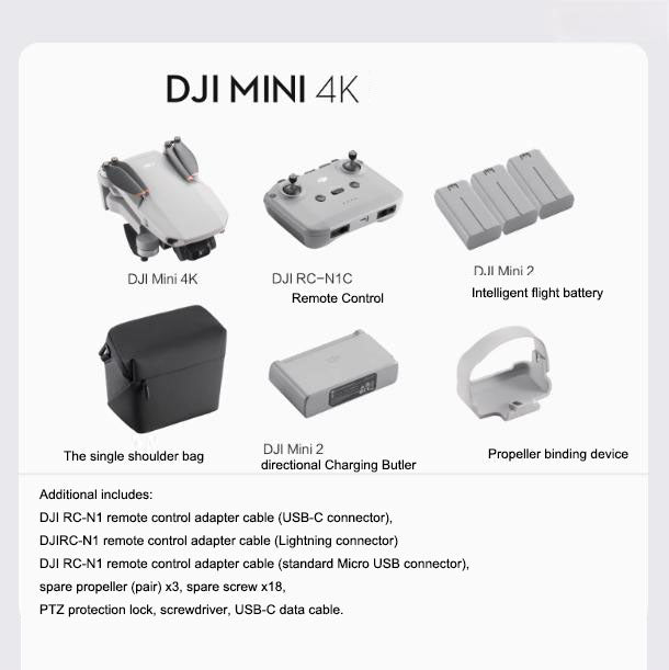 DJI Mini 4K Ultra HD Mini Aerial Drone Captain with Intelligent Range Shooting and Remote Control Aircraft - Korvel