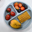 Children's Silicone Dinner Plate Infant Feeding Tableware Set Baby's Complementary Food Division Big Suction Cup Smiling Face Silicone Dinner Plate - Korvel
