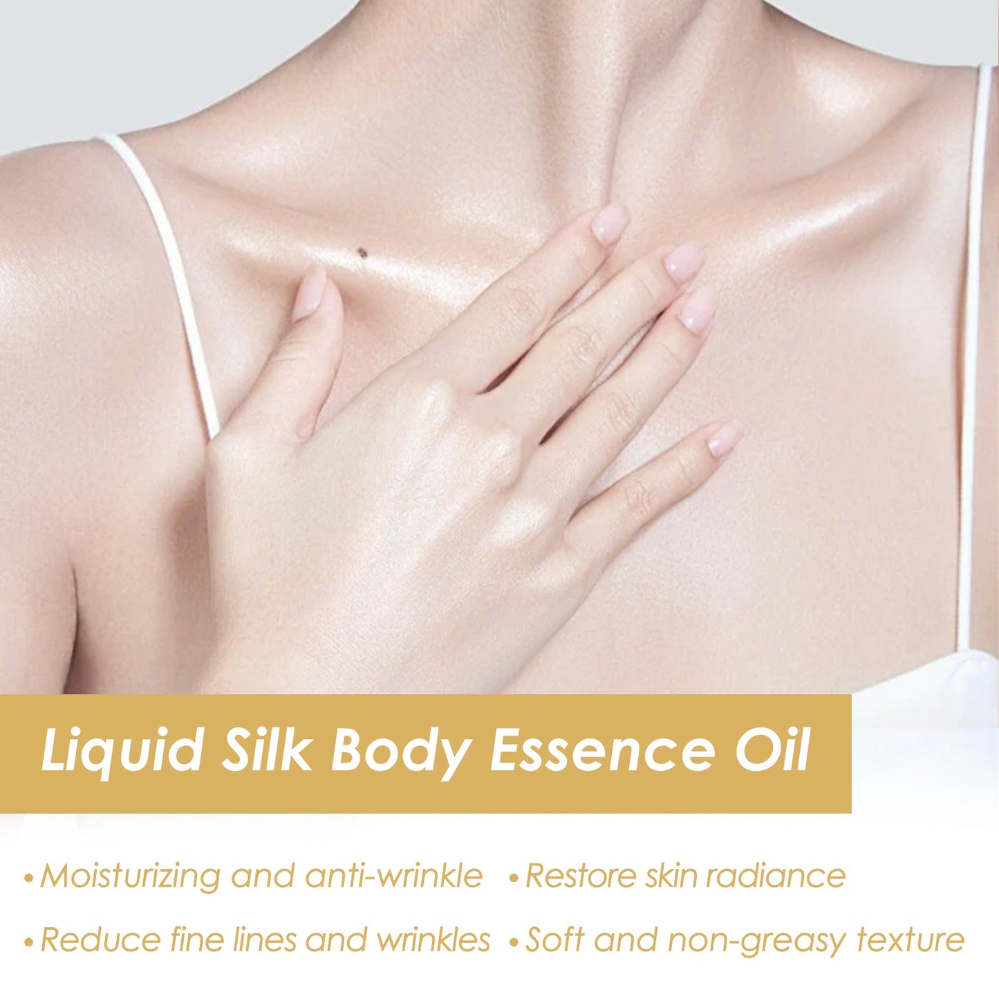 Liquid Silk Body Essence Oil, Firming Skin Filling Water Tender Skin Moist Fresh And Not Greasy Skin Oil - Korvel