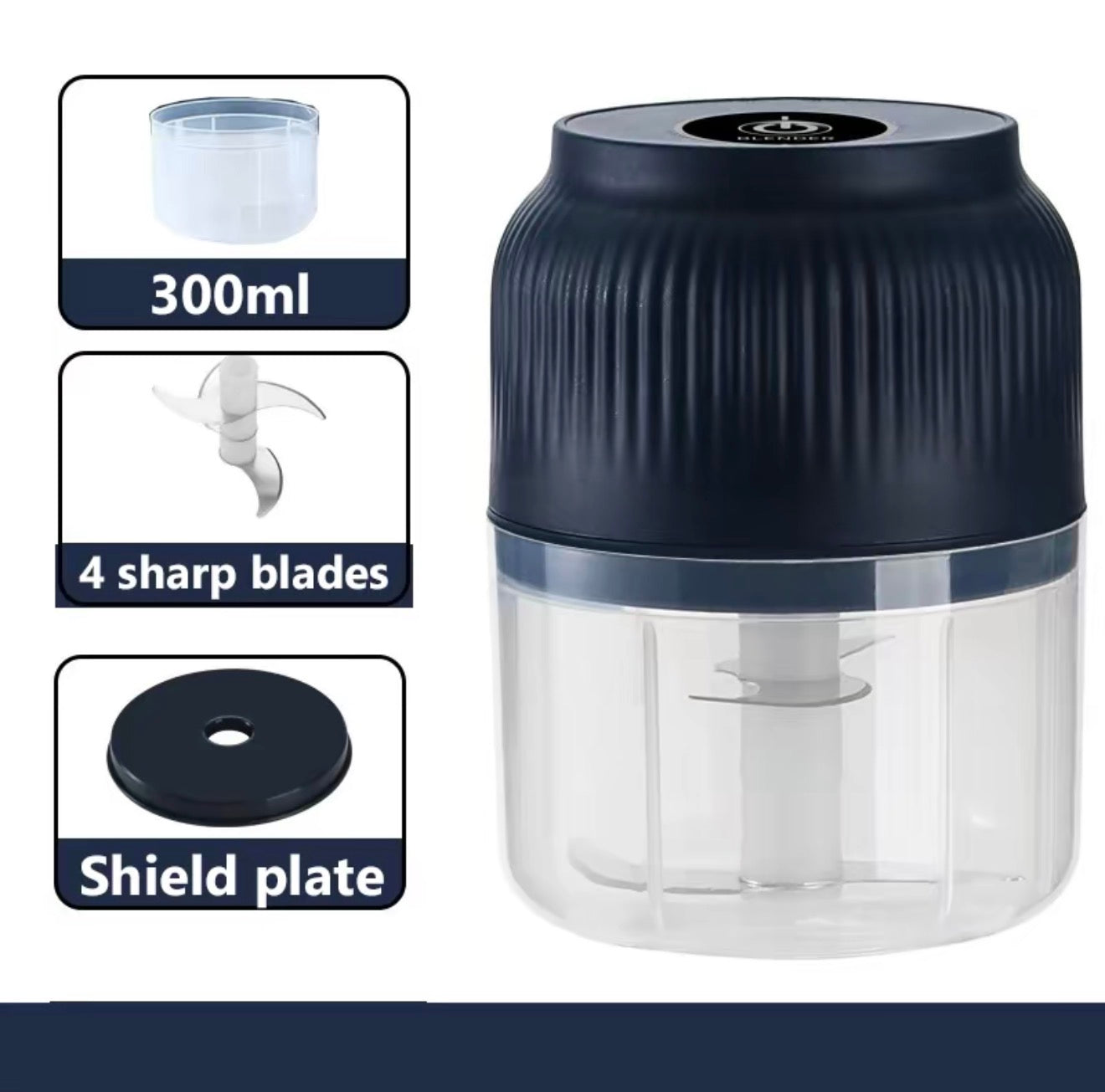 QuickChop Mini Chopper - Procesador de Alimentos Eléctrico Portátil