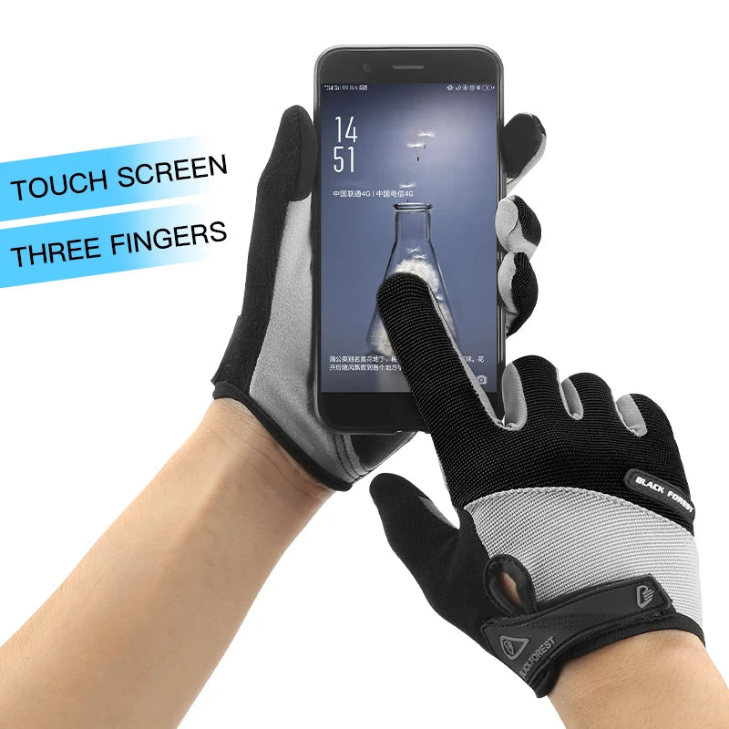 Gants de cyclisme à doigts complets respirants de qualité supérieure pour hommes et femmes