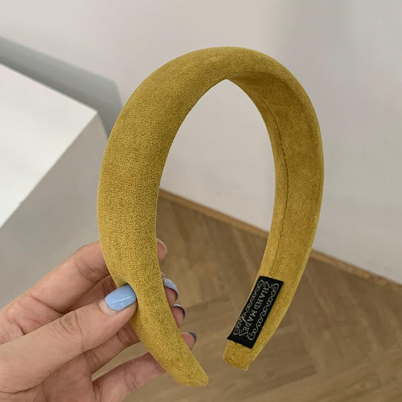 Candy colored velvet with wide edge sponge headband flocking - Korvel