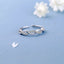 S925 Sterling Silver Twisted Rope Ring with Micro-Pave Zircon
