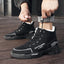 Cotton shoes, winter men's shoes, high top Martin boots, Bumblebee work boots, large size, medium top, fashionable shoes, men's boots, trendy shoes - Korvel