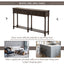 TREXM Espresso Console Table with Storage Drawers