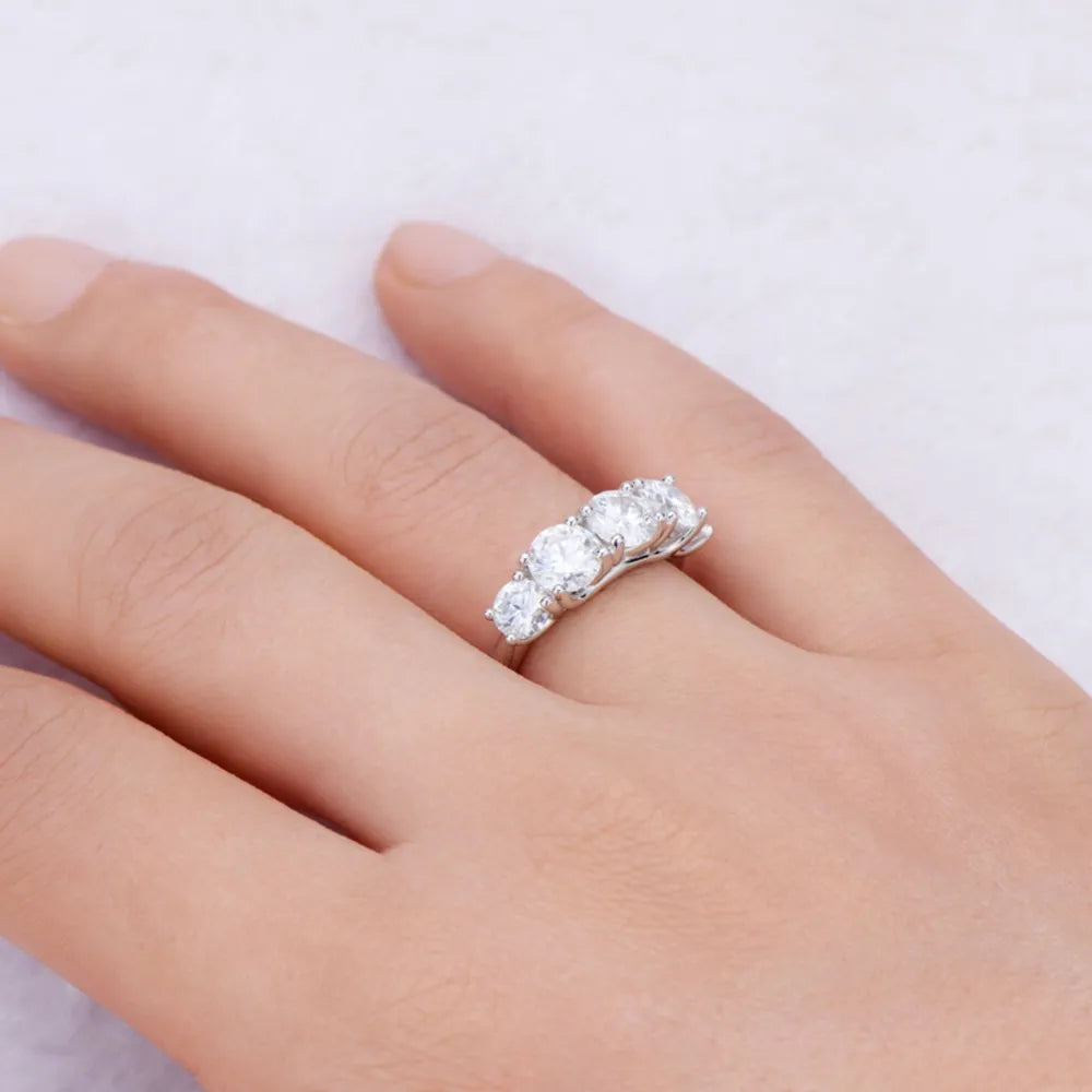 3.6 Carat Moissanite 925 Sterling Silver Ring - Korvel
