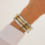 Conjunto de Pulseras de Tubo Doblado CCB Irregular y Elegante