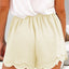 Tied Layered Scalloped Hem Shorts - Korvel