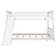 Full over Full Bunk Bed with Convertible Slide and Ladder  White - Korvel