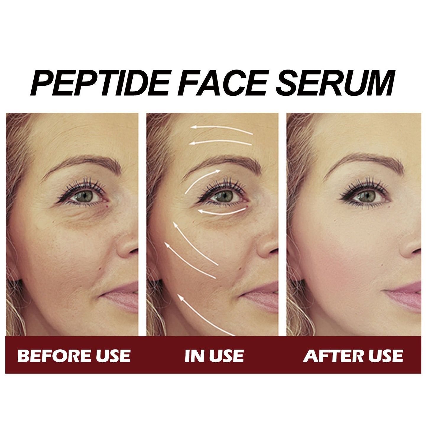 Peptide Face Serum, Fade Out Fine Lines On Your Forehead Skin Moist Hydrating Anti-Aging Essence - Korvel