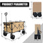 Collapsible Folding Wagon Push Pull Foldable Beach Wagon Cart - Korvel