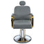 Advanced reclining hair salon chair with heavy-duty hydraulic pump, 360 ° rotation, maximum weight capacity of 400 pounds, Gray - Korvel