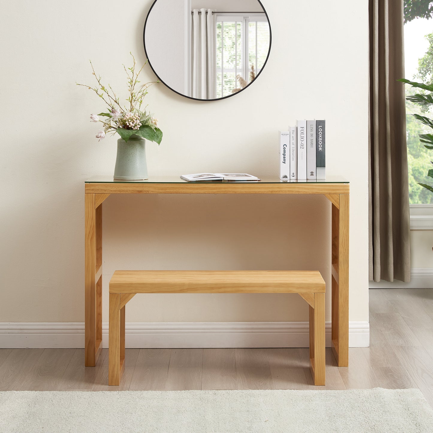 Premium Pine Dining Bench for Versatile Spaces