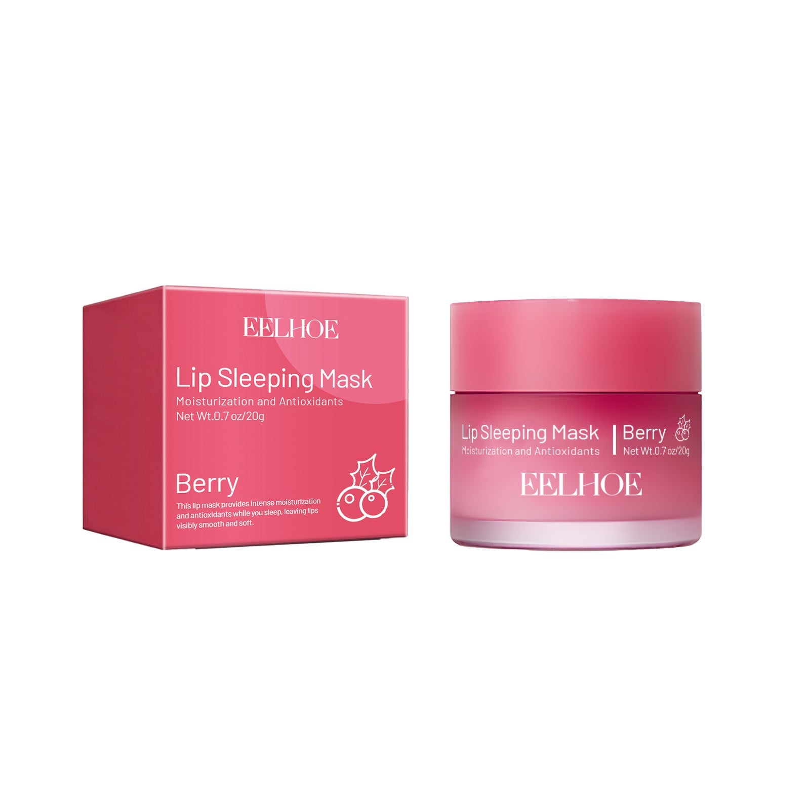 Lip Sleeping Mask, Moisturizing Gently Exfoliating Dead Skin Plump Smooth Lip Mask - Korvel
