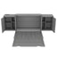 Full Size Murphy Bed with Shelves and USB Ports - Gray