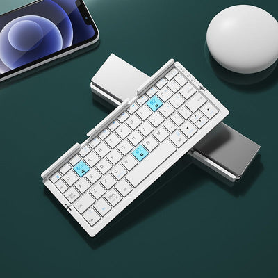 Bluetooth foldable keyboard can be connected to tablets laptops offices portable phones wireless keyboards - Korvel