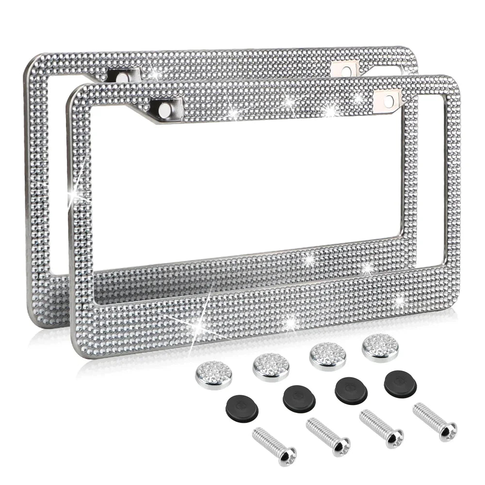 Juego de Marcos para Placas de Licencia con Brillantes Strass