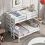 Wood Twin over Full Bunk Bed with Ladder White - Korvel