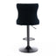 Black,Set of 225-33 Inch,17.7 inch base, Modern Upholstered Bar Stools with Backs Comfortable Tufted for Home Pub and Kitchen - Korvel