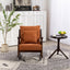 woven fabric Mid Century Modern Accent Chairs Comfy Upholstered Glider Arm Chair with Solid Wood for Living Room Bedroom Balcony - Korvel