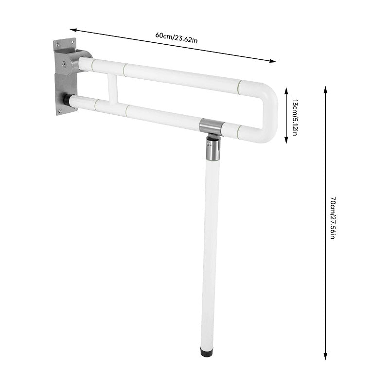 Toilet Grab Bar  Foldable Stainless for Seniors Elderly Handicap Bathroom - Korvel