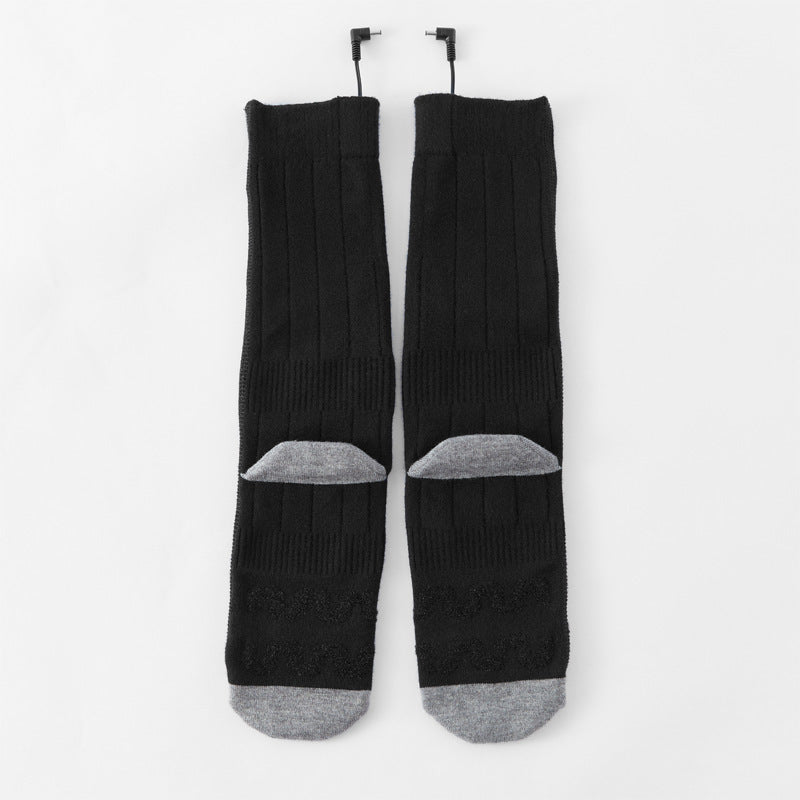 Heating socks, warm electric socks, USB charging long tube skiing socks, men's and women's winter heating and foot warming socks - Korvel