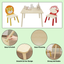Kids Table and 2 Chairs Set - Wooden Activity Play Set