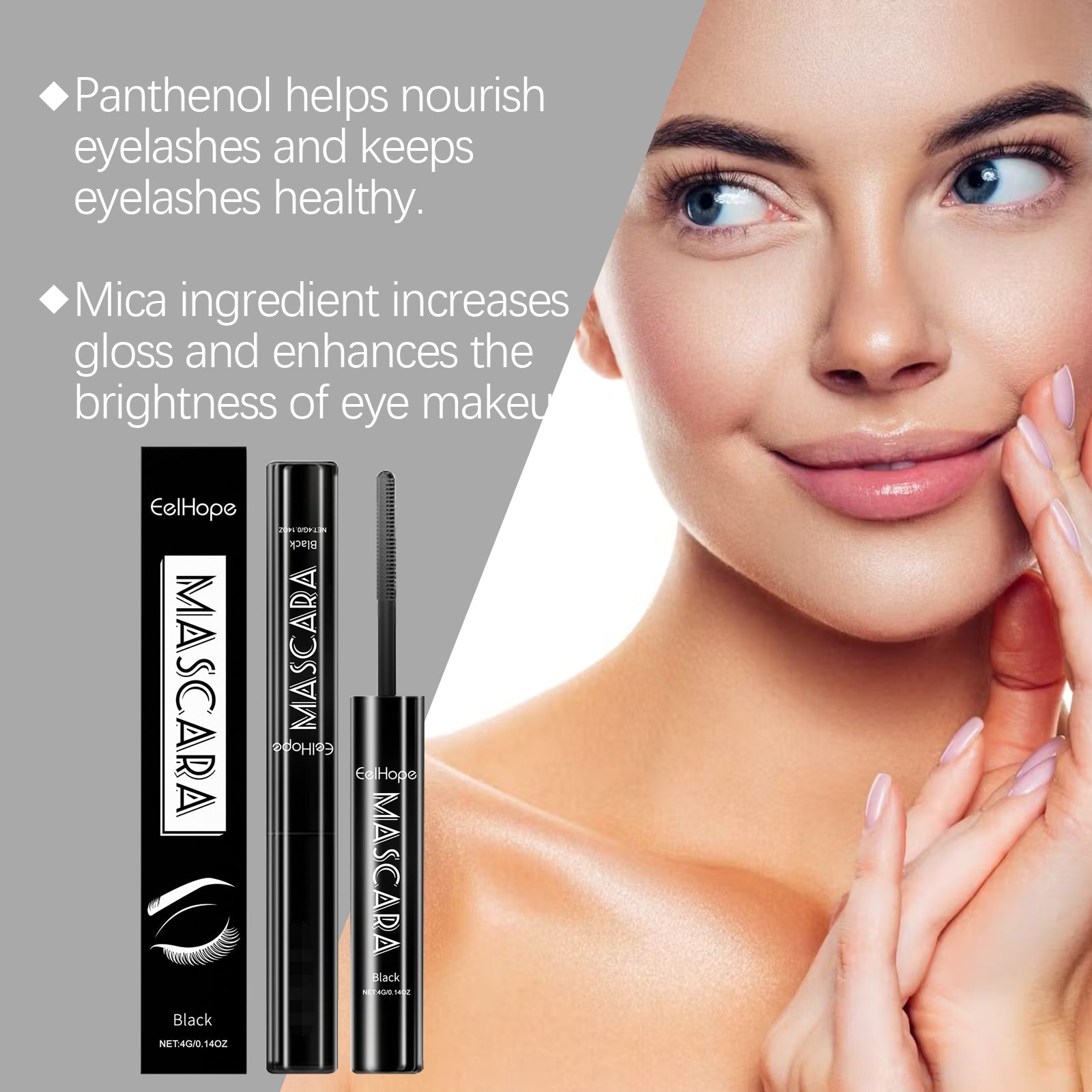 Black Mascara Long-Lasting Long-Lasting Makeup Natural Beautiful Curling Does Not Easily Stain Black Mascara - Korvel