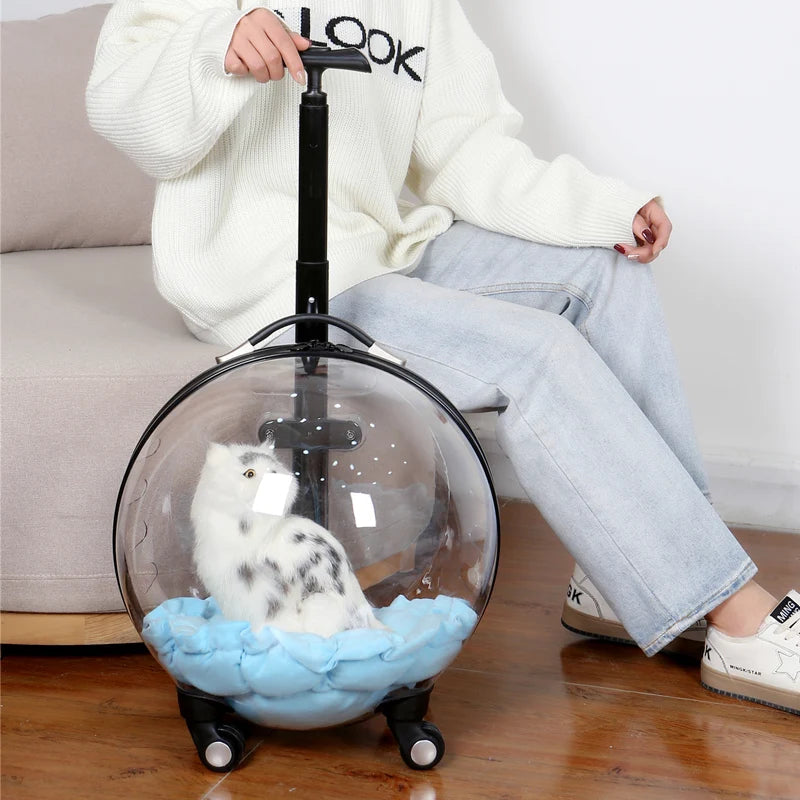 Chariot de Voyage pour Animaux de Compagnie Premium - Élégant et Fonctionnel