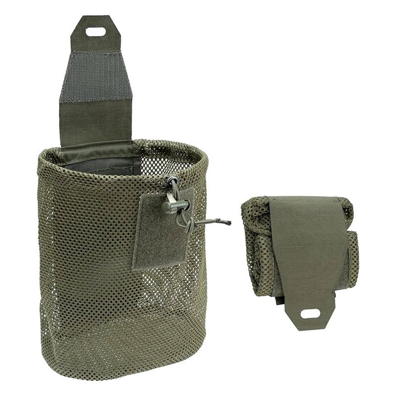 Tactical Dump Pouch Foldable High Capacity Nylon Mesh MOLLE Belt Compatible Lightweight Durable - Korvel