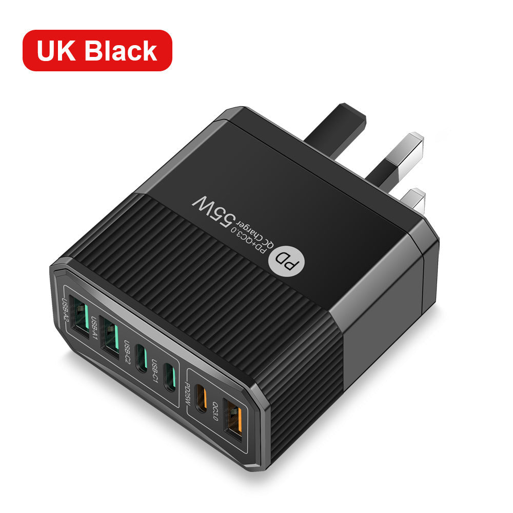 3PD+3USB mobile phone charger fast charging travel charger charging head - Korvel